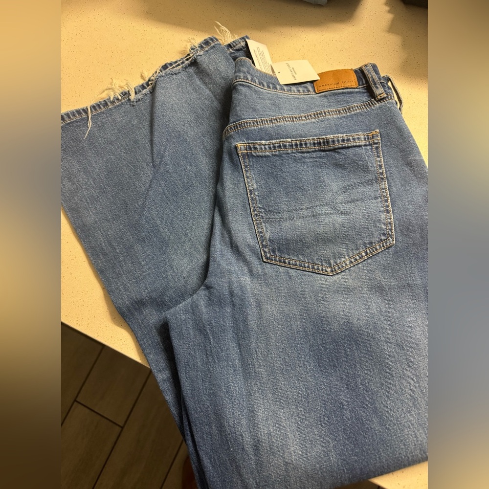 American Eagle Outfitters Light Blue low rise baggy flare